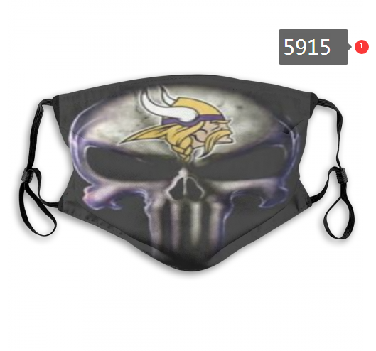 2020 NFL Minnesota Vikings #6 Dust mask with filter->nfl dust mask->Sports Accessory